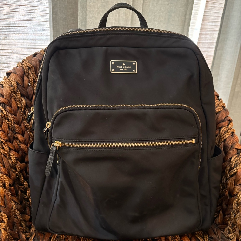 Kate Spade New York Nylon Hilo Blake AvenueAdjustable Bagpack Black